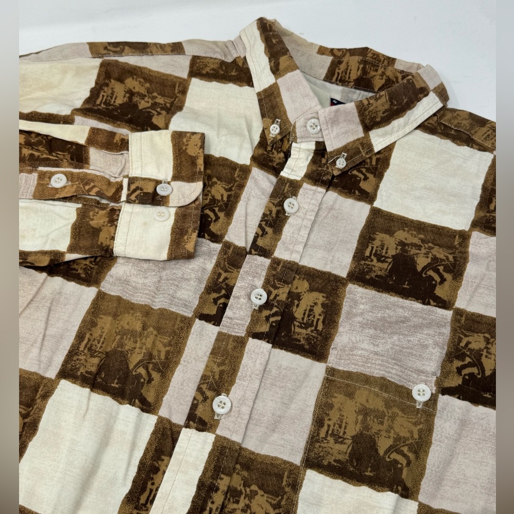Vintage Panhandle Slim Men’s Long Sleeve Cowboy Western Rodeo Shirt Sz XL X8